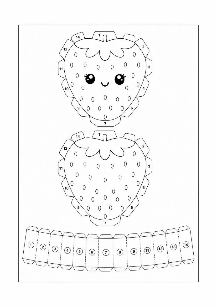 Página real del kit: Frutilla · para colorear