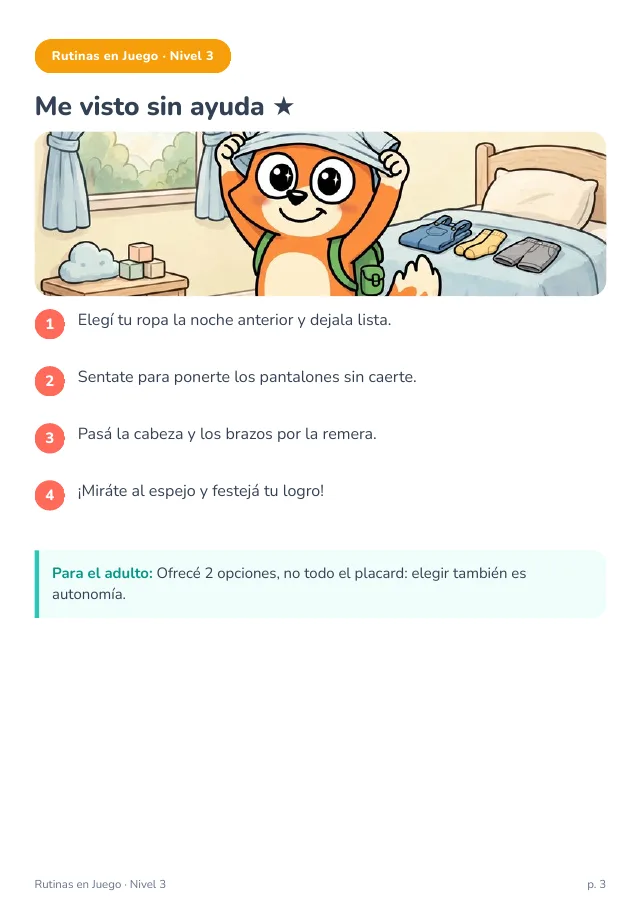 Página real · Misiones: me visto sin ayuda