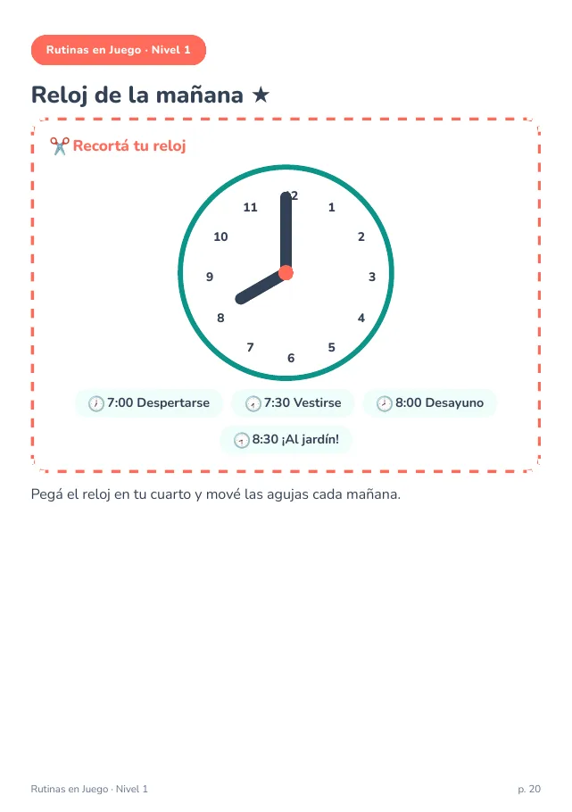 Página real · Mis Mañanas: reloj de la mañana