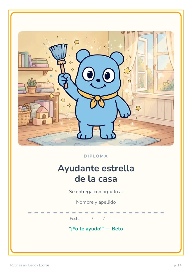 Página real · Diploma: Ayudante estrella de la casa