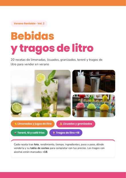 Portada real Vol. 2 Bebidas y tragos de litro