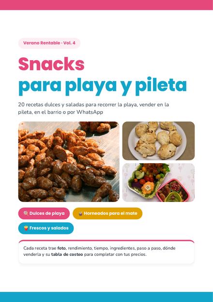 Portada real Vol. 4 Snacks para playa y pileta