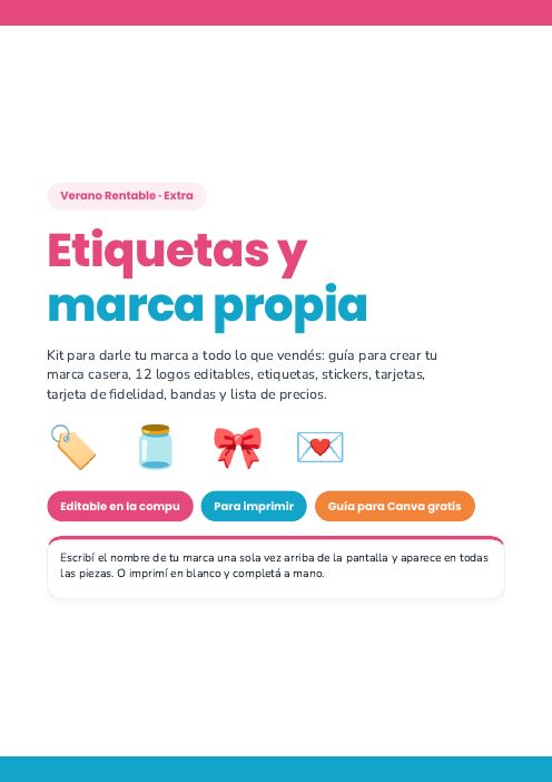 Portada real de Etiquetas y marca propia