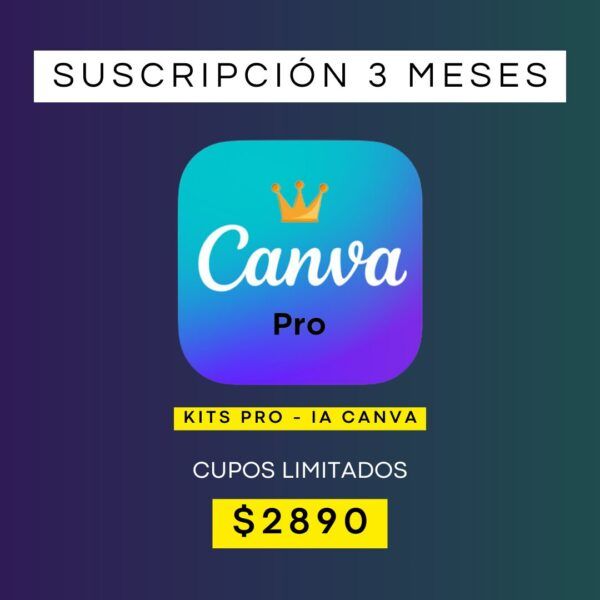 Suscripción 3 meses Canva Pro